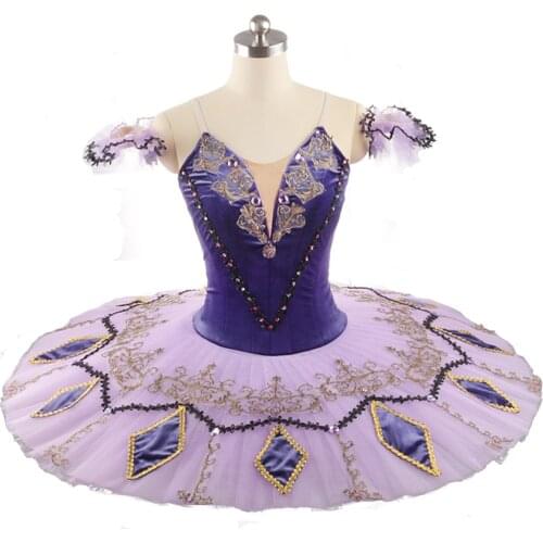 Swan Lake Professional Pancake dress Aurora Variation Tutus Children purple lilac Waltz of the Flowers Le corsaire costume 0174