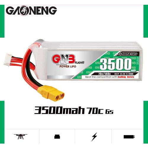 Gaoneng GNB 3300mAh 6S1P 22.2V 90C/180C Lipo Battery With XT60 XT90 EC5 Plug For UAV RC Helicopter RC Car Boat RC Parts