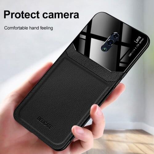 Scrub Cortex Texture Phone Case For OPPO A9 2020 A11X F11 A9X Classic business leather case Protect The Lens Cover