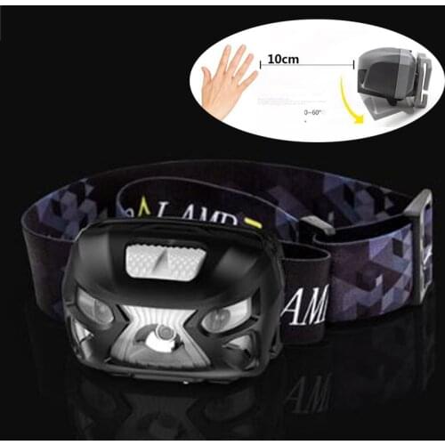 Powerful USB Rechargeable Sendsor Headlamp Headlight Flashlight Head torch lamp Outdoor Mini night Lamp Lantern camping fishing