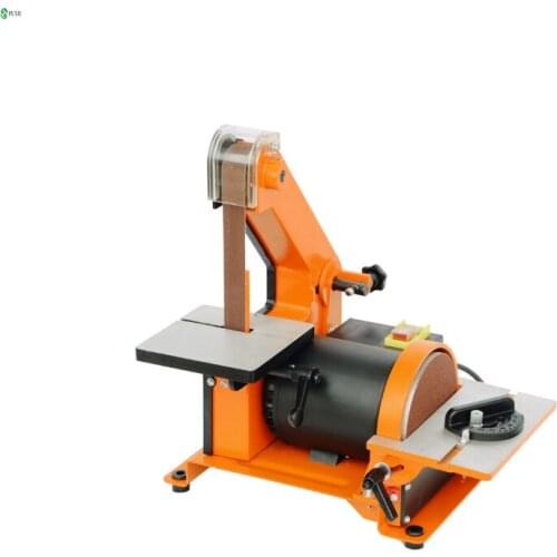 Table Belt Sander Metal Grinding/Polisher Sanding Machine Woodworking Copper Motor Knife Grinder Chamfering Machine Random Color