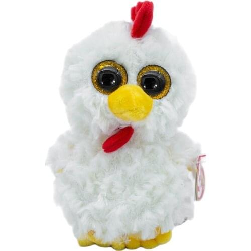 New 6" 15cm Ty Big Eyes Pea Velvet Oh oh chicken Animal Cute chicken doll Toy Collectible Boy Girl Birthday Christmas Gift