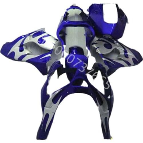 ABS Injection Fairing Fit for Ninjazx9r 02 03 zx9r 2002 2003 zx9r 02-03 blue silver motocle Fairing