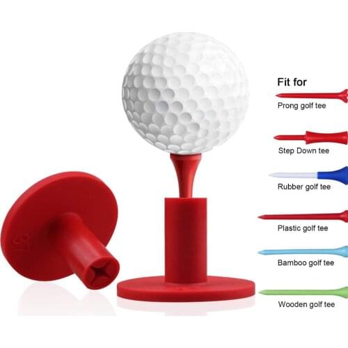 CRESTGOLF Rubber Golf Tees Holder,Durable Rubber Practice Tees 1.55 Inches Ideal for Golf Practice Mat Indoor Outdoor Pack of 4