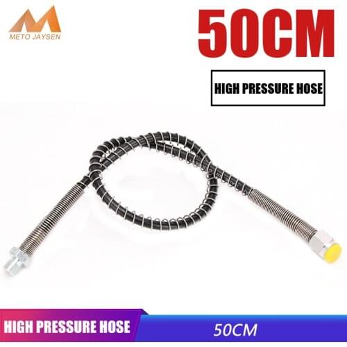 Paintball High Pressure Hose 50cm Pneumatics Equipment Air Refilling Spring Wrapped M10x1 Female Male Thread