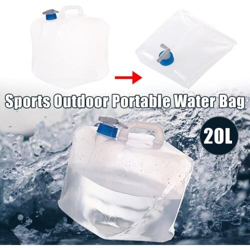 20L Outdoor Water Storage Bag Foldable Kettle Portable Sports Bottle Collapsible Water Tank for Emergency Survival Kit