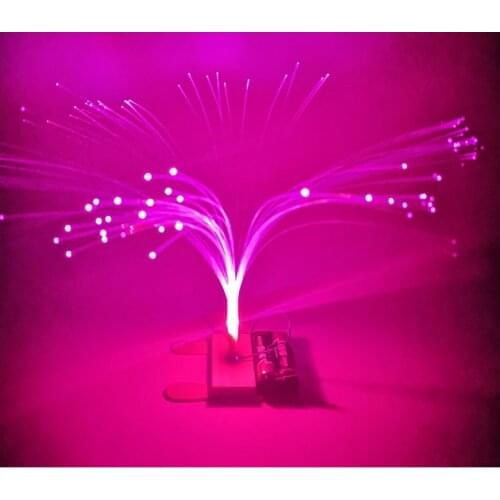 Creative technology diy hand-made light-emitting small optical fiber lamp science experiment set educational childrens toys