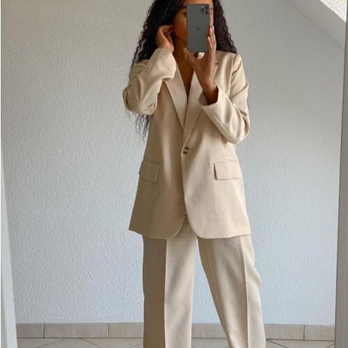 High quality spring and autumn ladies pure color suit temperament fashion jacket office formal wear