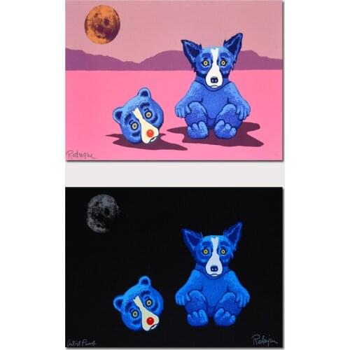 Animal Color Dog HD Canvas Print Painting Artwork Modern Home Wall Decor Painting Canvas Art HD Picture on Canvas Prints #120