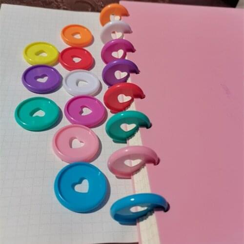 100PCS 28MM Plastic Binder Ring Binder Buckle Mushroom Hole Notebook Binding Buckle Learning Binding Supplies Planner Rings