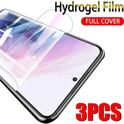 3 Piece Hydrogel Film For Samsung Galaxy S21+ 5G HD Safety Film Samsang S 21 Plus Screen Full Cover Protective Films Not Glass