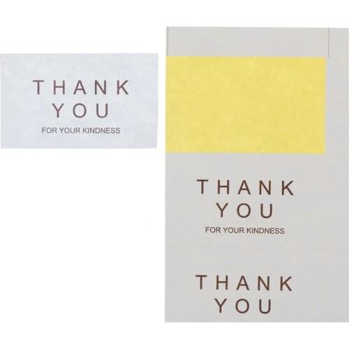 80Pcs/Lot 4cm*2.5cm Thank you for your kindness Hand made Cake Sealing Label Kraft Sticker Baking DIY Gift Stickers