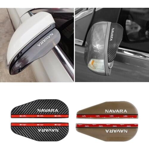Car Side Rear View Mirror Rain Eyebrow Visor Rain Shield Shade Cover for Nissan Navara d40 d22 d23 np300 Accessories