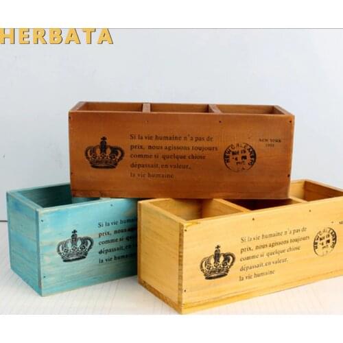 Wooden Storage Boxes Bins Creative Wood Box Pencil Vase Pen Container Desktop Storage Case Office Desk Organizer Home Decoration