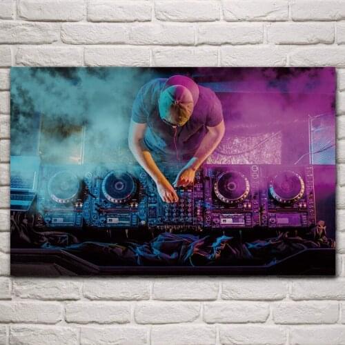 DJ music producer stage controller mixing men concert artwork posters on the wall picture home living room decoration KP146