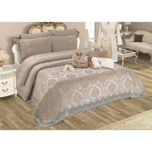 ​DowryWorld-French Laced Queen Dowry Pack - Duvet Cover Set - 15 Pieces