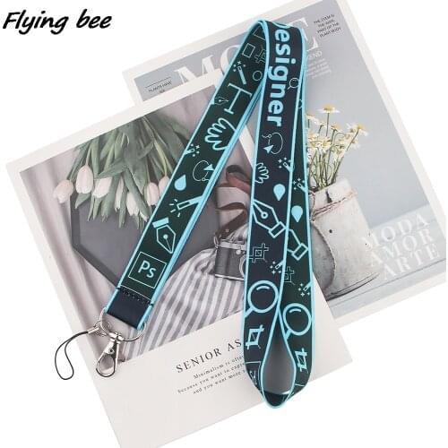 Flyingbee Ps Tool Designer Creative Lanyard Badge ID Lanyards Mobile Phone Rope Key Lanyard Neck Straps Accessories X1658