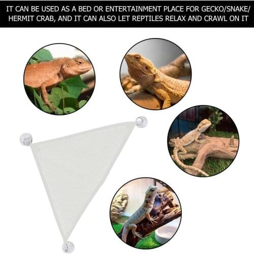 Reptile Hammock Lounger Ladder Accessories Set For Large Small Bearded Dragons Geckos Lizards Or Snakes