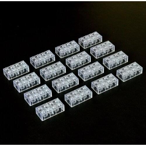 Guduola 45pcs/lot Small Building Block Transparent 3001 Brick 2x4 DIY Model Building Bricks Parts Kids Learning Educational Toys