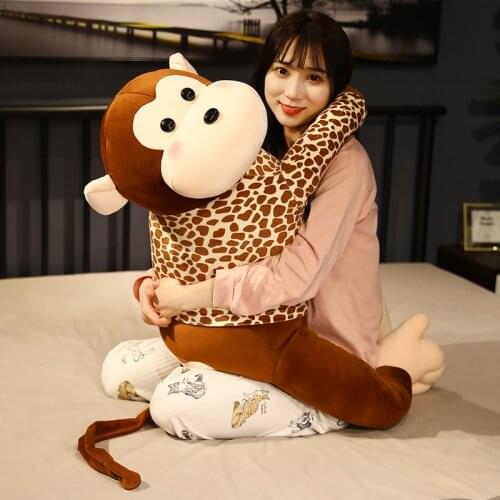 Creative Lovely Wrapable Plush Monkey Girlfriend Surprised Gifts Bed Sofa Stuffed Animals Dolls Home Decor
