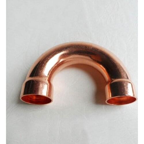 Copper 180 Elbow Plumbing Pipe Fitting Water Gas Oil Scoket Weld Coupler End Feed 180 Deg 28.6mm x1.2mm x88