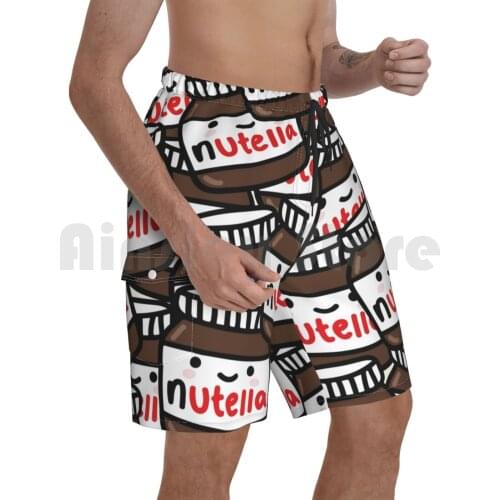 Cute Nutella Pattern! Beach Shorts Men Beach Pants Swim Trunks Funcases Fun Cases 4ogo Youtubers Youtube Tumblr Joe