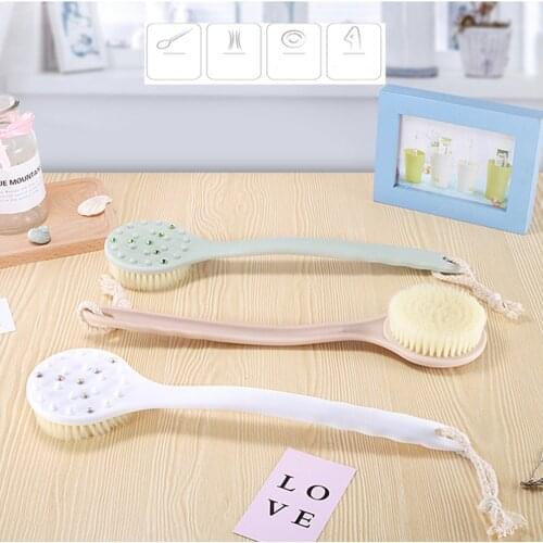 Long Handle Hanging Soft Bristles Back Body Bath Shower Scrubber Brush Sponge Body Massage Brushes Back Easy Clean-50