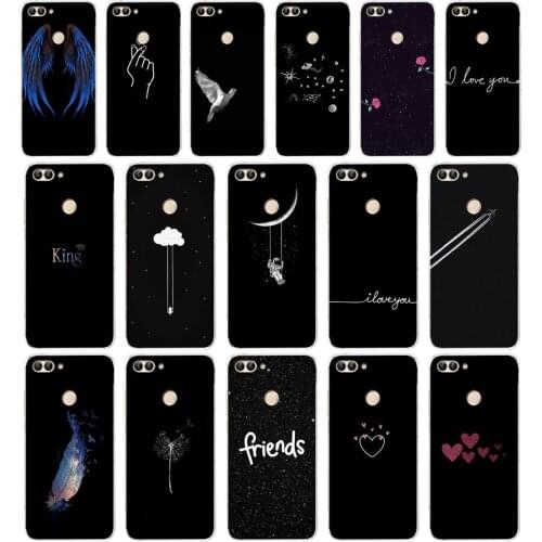 45AA Line Art Face Abstract Pattern Soft TPU Case Cover For Huawei Honor P Smart 2018 2019 Y6 Prime 2018 Nova 2i 3i View 10