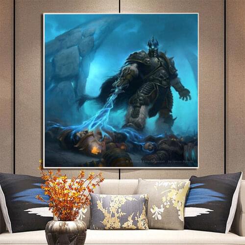 World Of Warcraft DIY Cross Stitch 11CT Embroidery Kits Needlework Craft Set Cotton Thread Printed Canvas Home Room