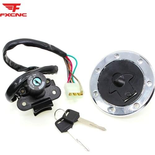 For Kawasaki ZX7R ZX9R ZXR400 ZX900 Motorcycle Ignition Key Switch Seat Lock Fuel Tank Gas Cap Cover Set
