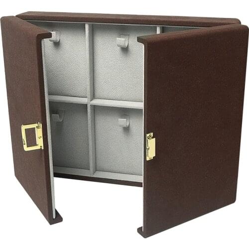 New retro 2020 Jewelry Display Casket Brown Organizer ring box wedding for Female