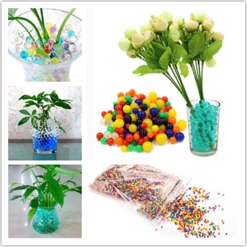 New Arrival 500/1000pcs Pearl Shaped Hydrogel Grow Magic Jelly Balls Crystal Water Beads Flower Decoration Wedding Supplies 5z