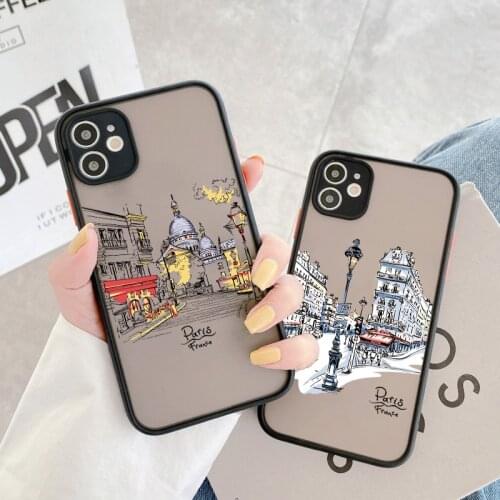 Travelling world travel Street painting Phone Case For Iphone SE2020 X XS MAX XR 6S 7 8 PLUS 11 12 Pro Max Hard Matte Back Cover