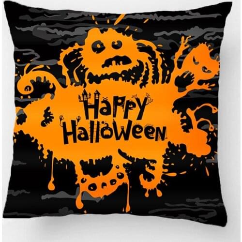 Happy Halloween With Monsters Decorative Throw Cushion Cover Pillow Case Customize Gift By Lvsure For Car Sofa Seat Pillowcase