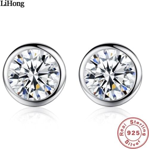 Silver Jewellery S925 Sterling Silver Stud Earrings Refined Disk High-End Lady Stud Earrings