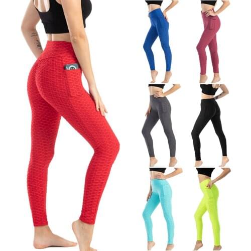 Women Pocket Yoga Pants Women Plus Size Leggings Sport Girl Gym Leggings Women Tummy Control Jogging Female Fitness pants#g30