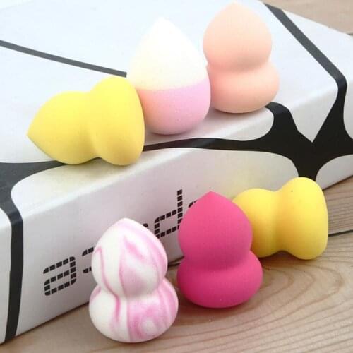 2pcs 45mm*33mm Latex Cosmetic Powder Puff Soft Makeup Sponge Foundation Cosmetic Tools Mixed Colors Small Gourd Drops