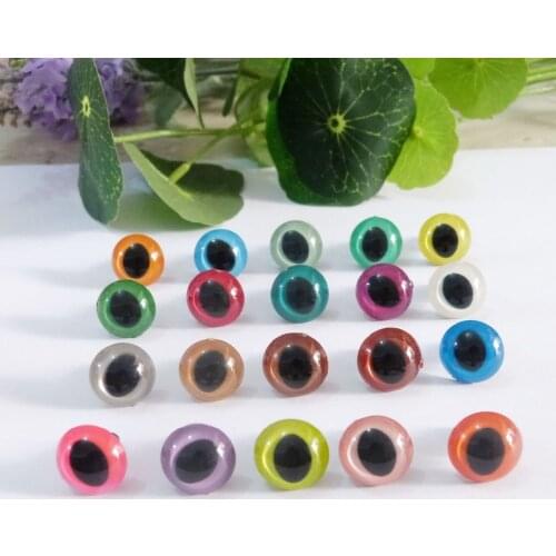 40pcs/lot 9mm/10mm/12mm/13mm/14mm/15mm/16mm/18mm handcraft paint plastic toy safety cat eyes& white hard washer for diy doll