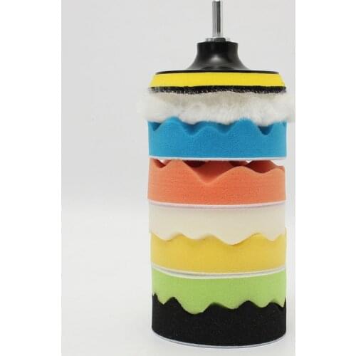 9Pcs/Set 4 Inch Sponge Car Polisher Waxing Pads Buffing Kit For Boat Car Polish Buffer Drill Wheel Polishing Removes Scratches