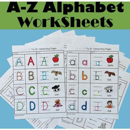 26 Letters A-Z Alphabet Phonics Practice Paper Preschool Learning English Homework Kindergarten Workbook Coloring Books