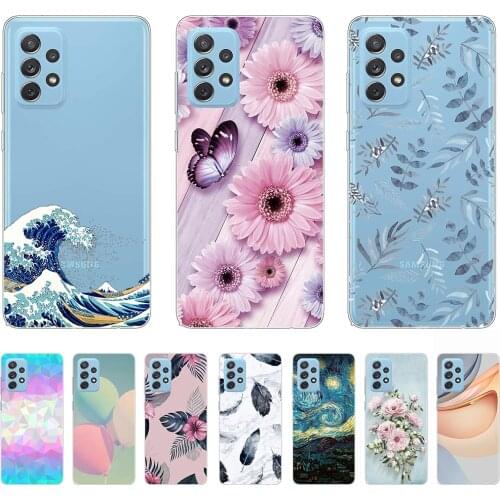 Case for Samsung Galaxy A72 Silicon Personality Shell Case 6.7inch Tpu Non-slip Soft Bumper Anti-fall Ultra-thin Full protection