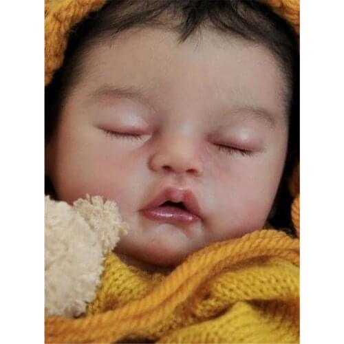 NPK 19inch Reborn Doll Kit VIVIA Sweet Sleeping Baby with Body Unfinished Doll Parts