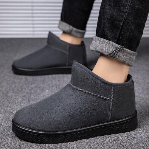 YXYT Brand Mens Winter Snow Boots Sneakers Super Warm And Thick Plus Velvet Mens Boots Outdoor Mens Hiking Boots Size 39-44