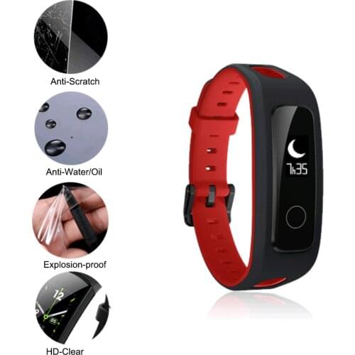 1*3*5Pcs Anti-Scratch Soft Film Guard For Huawei Honor Band 4 Running Sport Watch Screen Protecto For Band4 Running tpu Cover