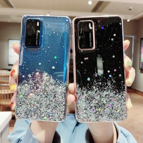 Soft Bling Glitter Clear Case For Samsung Galaxy M31 A01 A31 A51 A71 A30S A20S A10S A50 A10 S10 A20E S9 Plus S20 Ultra Cover