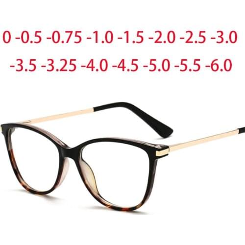 New Sexy Cat Eye Myopia Glasses Women Transparent Eyewear Brand Designer Vintage Clear Eyeglass Optical Frame Graduation Glasses