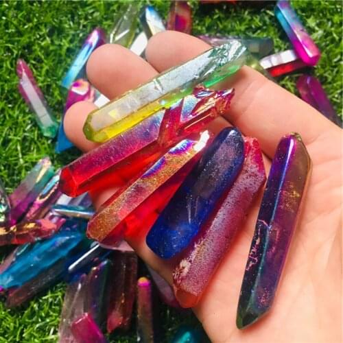100g natural crystal mixed color polychromatic specimen strip