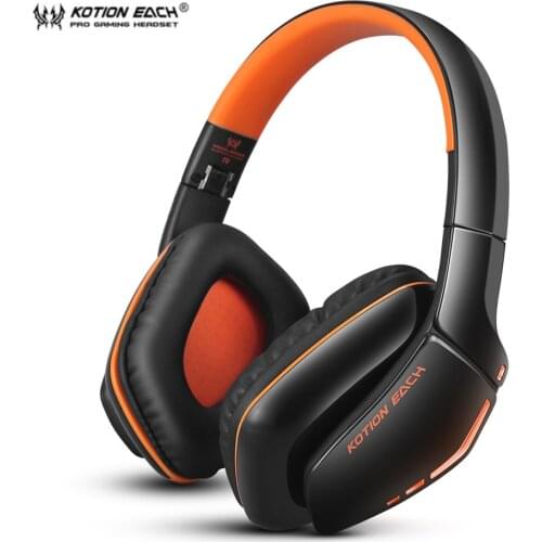 KINGSTAR Bluetooth Headphones 3.5mm Plugs Foldable Gaming Headsets with Mic Wireless Earphone for PS4 Computer Phone Gamer