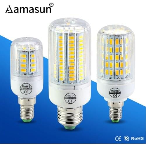 E27 LED Lamp 5730 SMD LED Corn Bulb 220V 24 30 42 64 80 89 108 136 Leds Focos Luz E14 Led Bombillas Light Bulbs Ampoule Lighting