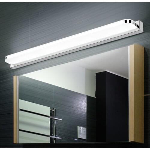 LED Mirror Light Makeup Vanity Lights 42cm 52cm Acrylic Stainless Steel Mirror Lighting Fixture For Bathroom Dressing Table
